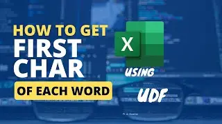 Get First Character of String in Excel Using UDF