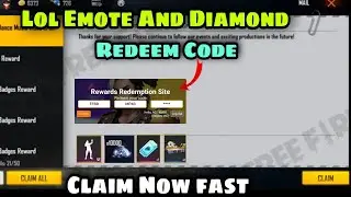 Free Fire Lol Emote Redeem Code|Free Fire 20000 Diamond Redeem Code|Free Fire Redeem Code Today