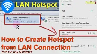 How To Make Laptop WiFi Hotspot Without Any Software to Share LAN  🔥🔥🔥