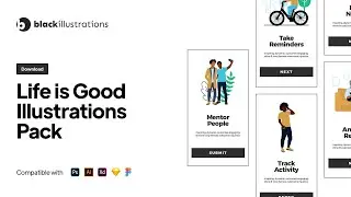 Lifestyle Images of Black People | Download Life is Good Illustration Pack