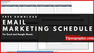 Email Marketing Schedule Template for Excel, Free n Printable 🡆 http://bit.ly/2Z7vJqh