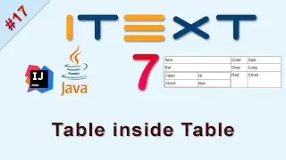 #17 Nested Table in PDF : iText Java