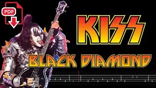 KISS - Black Diamond (🔴Bass Tabs | Notation) @ChamisBass #kissbass #basstabs #kissband