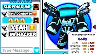 LUCKY DAY🍀NEW GODLY TITAN COMPUTERWOMAN?😱 Skibidi Tower Defense!