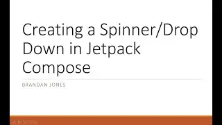 Create Spinner/Drop Down in Jetpack Compose