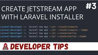 How to create jetstream app with laravel installer