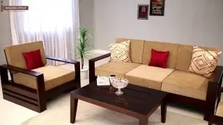 Wooden Sofa Set : Buy Winster 3+1+1 Seater Sofa Set Online - Wooden Street