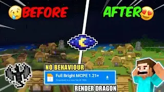 NIGHT VISION Addon For Minecraft PE 1.21.2 || NO Behaviour Night Vision RENDER DRAGON