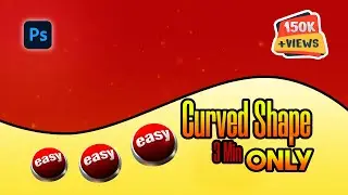 How To Make Curved Shape in Photoshop | Easier | 3 Minutes