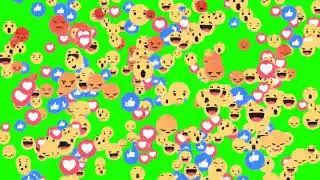 fb all emoji green screen animation video