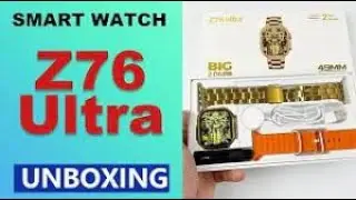 Z76 Ultra Gold Smart Watch Unboxing & Review Z76 Gold SmartWatch Unboxing Detail review #smartwatch