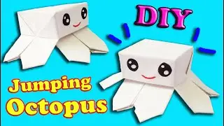 Origami Paper Jumping Octopus / Антистресс Прыгающий Осьминог из бумаги