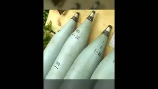 Ukrainian propaganda shells fired with a 122mm howitzer 2A18 -D-30- at a Russian position #shorts