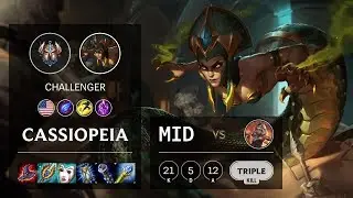 Cassiopeia Mid vs Qiyana - NA Challenger Patch 10.3