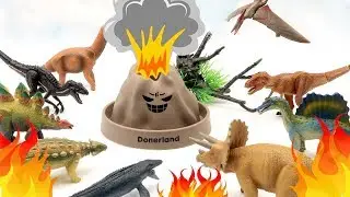 Dinosaur Volcano is Angry~ Jurassic World2 Dinosaurs With Volcano Eruption Toys