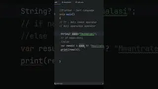 Flutter | Dart NULL awareness operator | one line code #shorts  #ytshorts #dartprogramming