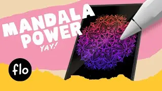 Super Easy Mandala Drawing in PROCREATE for Beginners #Shorts