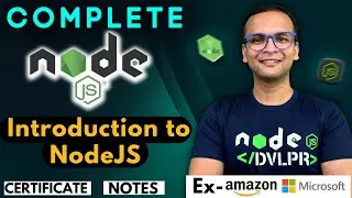 🚀🔥  Lecture 1: Introduction to NodeJS | NodeJS Complete Course ❤️ in Hindi | Notes | Certification