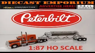 1:87 HO Scale Trucks N'Stuff Peterbilt 389 Sleeper Cab with Pneumatic Tank Trailer