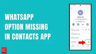 What to do if the option to send WhatsApp message from contact list is missing in Android