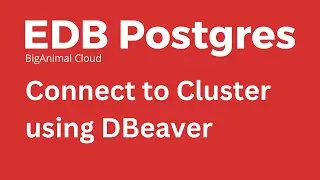 EDB Postgresql - How to Connect to PostgreSQL Database using DBeaver