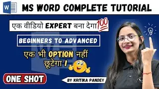 Microsoft Word Full Course in One Shot | Complete MS Word Tutorial from Basic to Advanced