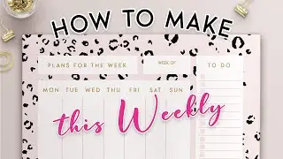 How to make a Weekly Planner (Landscape Format) - For Commercial Use - Tutorial