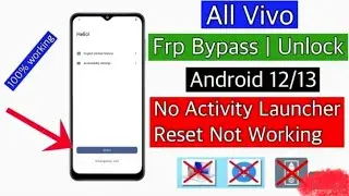 Vivo y01/y15s/y15c/y02/y16/ frp bypass || Android 12/13 reset option not working solution 2023//