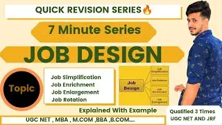 Job Design in hindi | Job Enrichment & Job Enlargement |Ugc Net Management & Commerce/MBA/MCOM/BBA |