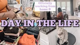 Spend The Day With Me as a WFH Mom | First Week On New Job | Clean With Me + Laundry