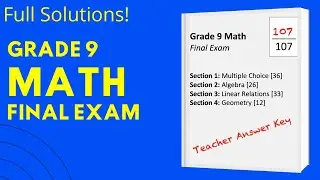 Grade 9 MATH Final Exam (full solutions) | jensenmath.ca