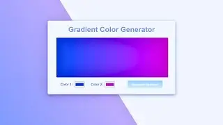 🔴Gradient Color Generator Using HTML, CSS, and JavaScript | Frontend Projects| 