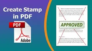 How to add stamp in pdf using Adobe Acrobat Pro DC