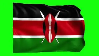 Green screen Footage | Kenya Waving Flag Green Screen Animation | Royalty-Free