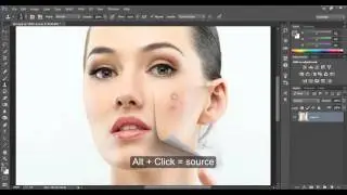 photoshop   clone stamp tool   remove acne, clear skin 720p