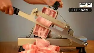 Operation of Home Use Manual Meat Slicer From Amazon CGOLDENWALL Store