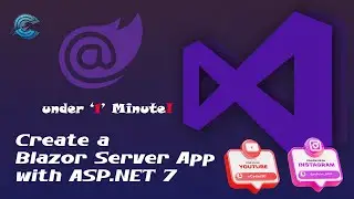 Create a #Blazor #Webserver Application with #ASP.NET 7 under 1 Minute!