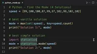 Finding the Mode of a List in Python