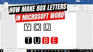 How make box letters in Microsoft Word