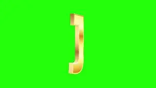 J Alphabet 3D Gold Animation | Alphabet 3D Rotation | Free Green Screen Videos | Siddam Bharat