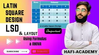 Latin square design  (LSD) with Example In Hindi & Urdu || Draw layout || ANOVA