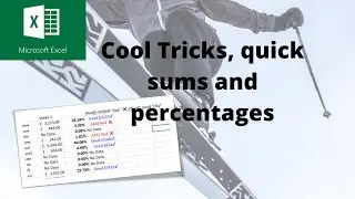 Cool Excel tricks, Quick sums, percentages and cool custom formats