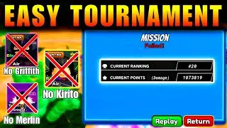 ASTD TOURNAMENT MODE (No Griffith/Merlin/Kirito) | All Star Tower Defense Roblox