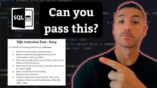 Easy SQL Test example for Data Analyst 2024 | SQL Interview Questions and Answers