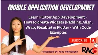 Learn Flutter App Development –How to use/create Widgets (Padding, Align, Wrap, Flexible) in Flutter