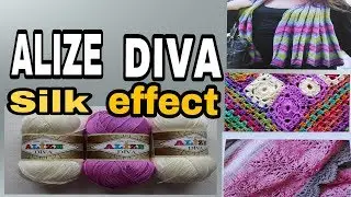 ПРЯЖА ALIZE  DIVA Silk effect  СУПЕР КАЧЕСТВО! А МИНУСЫ? ВСЯ ПРАВДА!