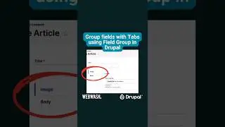 Group fields with Tabs using Field Group in #drupal