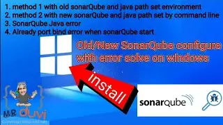 SonarQube configure on windows | Error of Java & Already port bind - easy steps