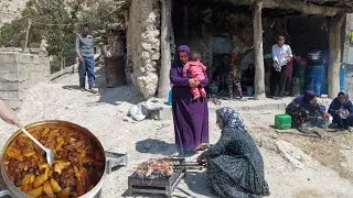 They have Guests and They are Cooking for Lunch - Iran Village Life