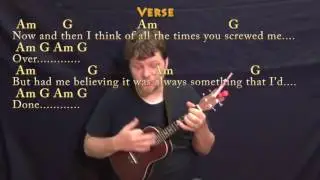 Somebody That I Used to Know (Goyte) Ukulele Cover Lesson in Am with Chords/Lyrics